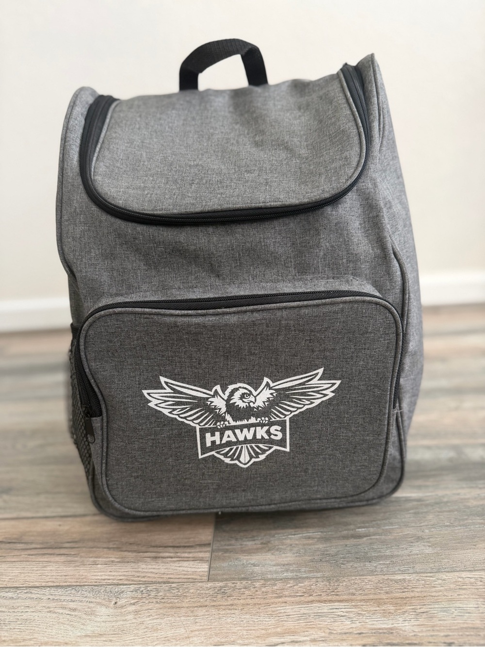 Hawks Gray Men's Backpack with Hawks Logo